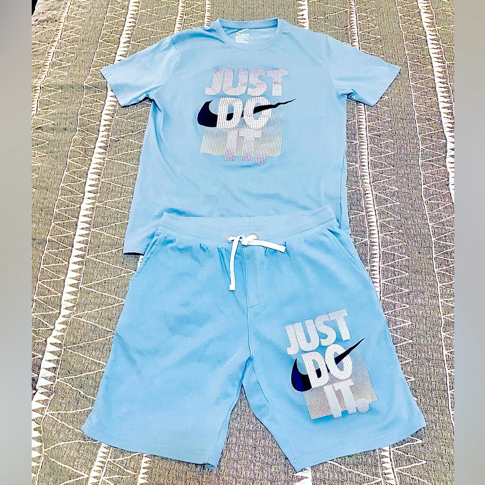 Nike Short Set in Baby Blue - Men’s Large
